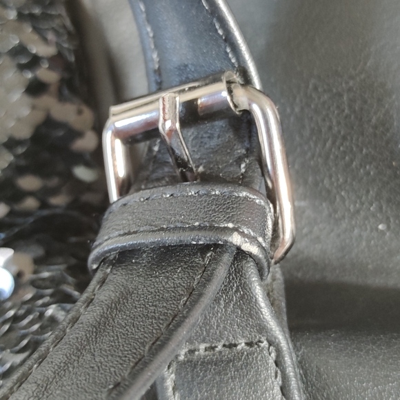 Forever 21 Black Sequined Mini Backpack Y2K Purse Bag - Picture 11 of 13